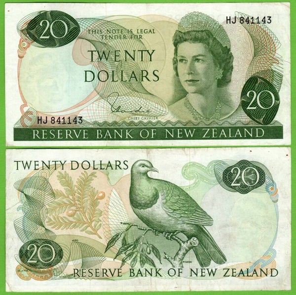Nueva Zelanda 20 Dollars 1981, P-173a Vf