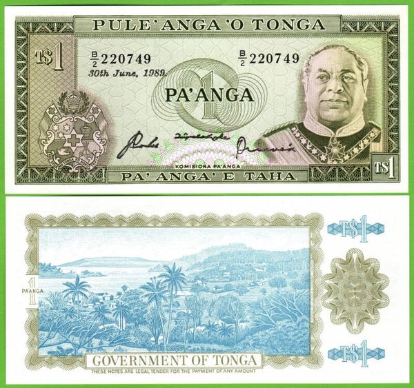 Tonga 1 Paanga 1989, P-19C Unc