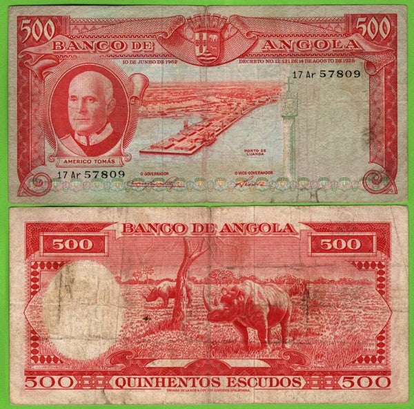 Angola 500 Escudos 1962, P-95a Fina