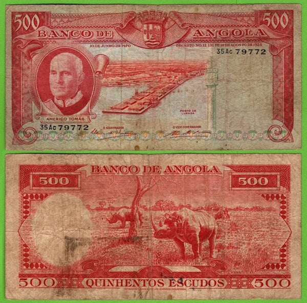 Angola 500 Escudos 1962, P-95a Fina