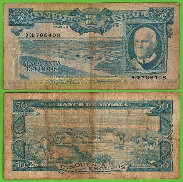 Angola 50 Escudos 1962, P-93a.1 Fina