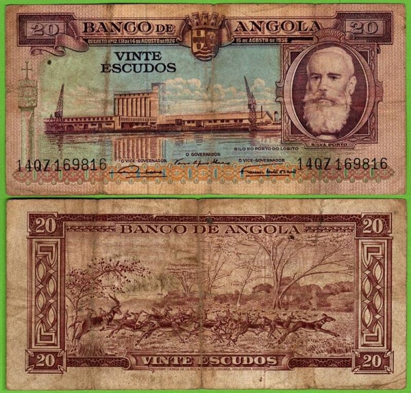 Angola 20 Escudos 1956, P-87a.2 Fina