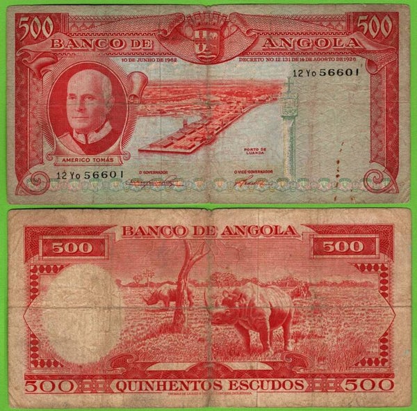 Angola 500 Escudos 1962, P-95a Fina