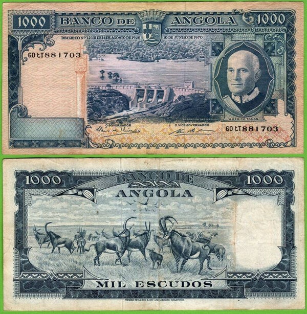 Angola 1000 Escudos 1962, P-96a.1 XF
