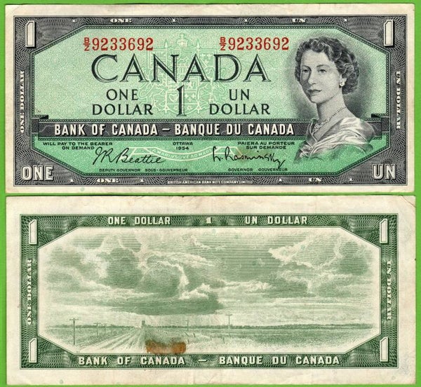 Canada 1 Dollar 1954, P-74b XF