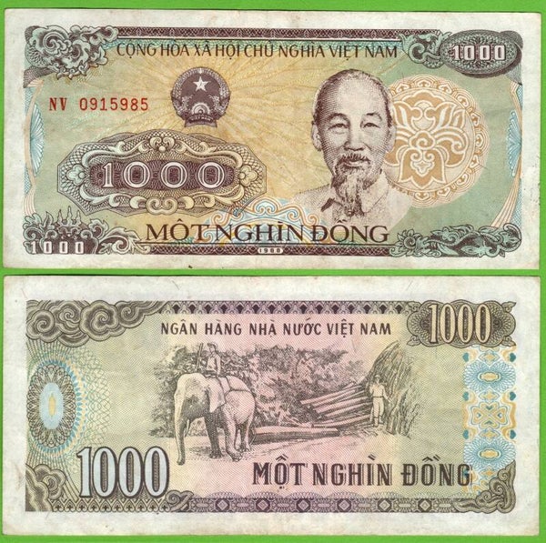 Viet Nam 1000 Dong 1988, P-106a.1 Circ