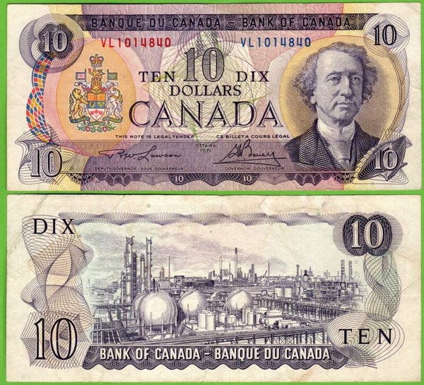 Canada 10 Dollar 1971, P-88d XF