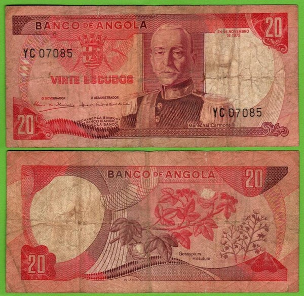 Angola 20 Escudos 1972, P-99 xf