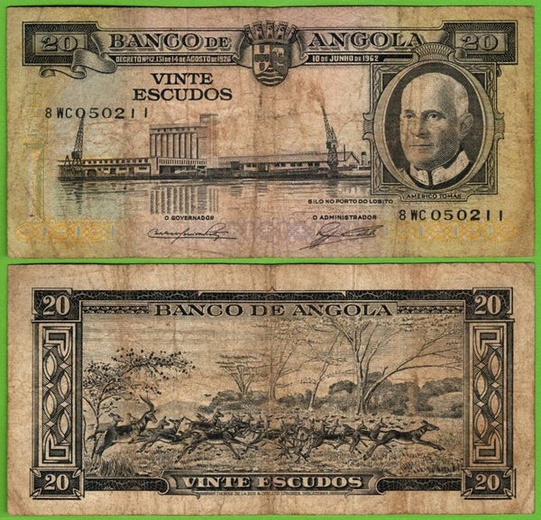 Angola 20 Escudos 1962, P-92A xf