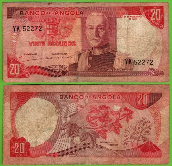 Angola 20 Escudos 1972, P-99 xf
