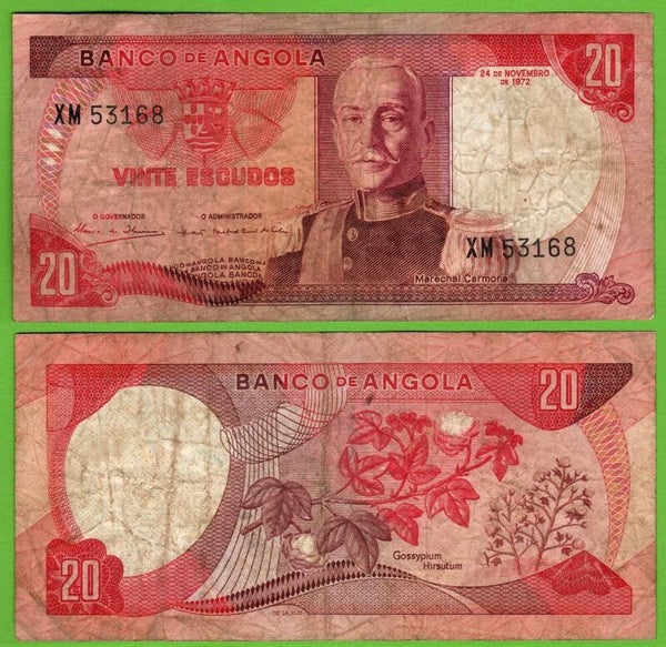 Angola 20 Escudos 1972, P-99 xf
