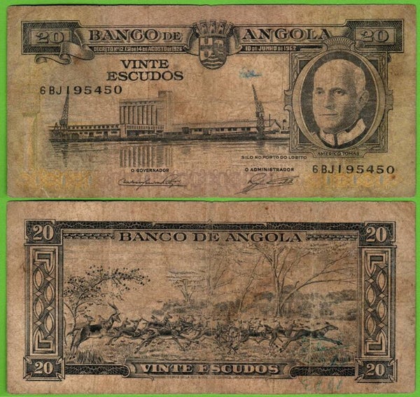 Angola 20 Escudos 1922, P-92a xf