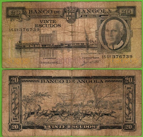 Angola 20 Escudos 1962, P-92a xf