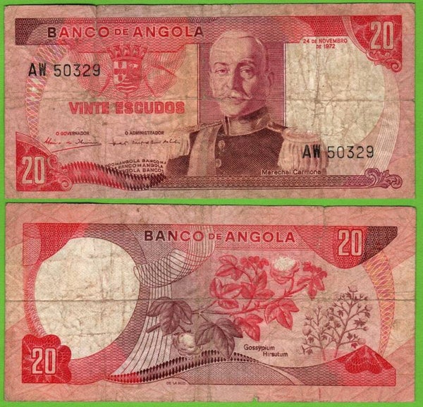 Angola 20 Escudos 1972, P-99 xf