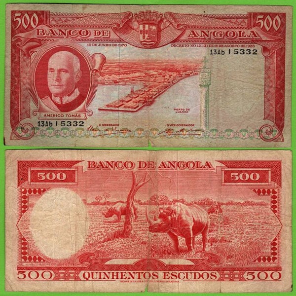 Angola 500 Escudos 1962, P-95a XF