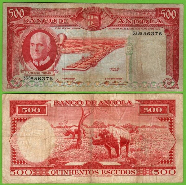 Angola 500 Escudos 1962, P-95a XF