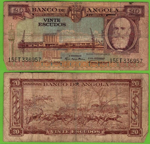 Angola 20 Escudos 1956, P-87a.2 Circ