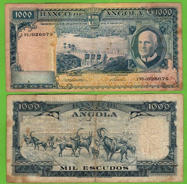 Angola 1000 Escudos 1962, P-62a1 Fina