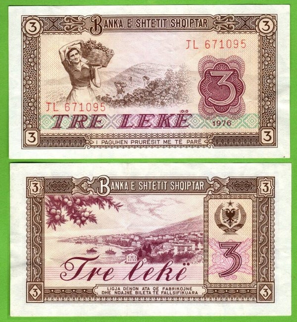 Albania 3 Leke 1976, P-41 XF