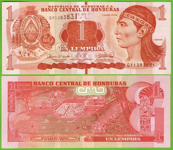Honduras 1 Lempira 2022, P-96e Radar 1383831 Unc