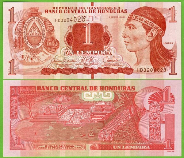 Honduras 1 Lempira 2024, P-96e Radar 3204023 Unc