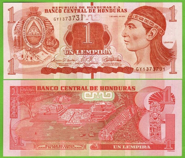 Honduras 1 Lempira 2022, P-96e Radar 1373731 Unc