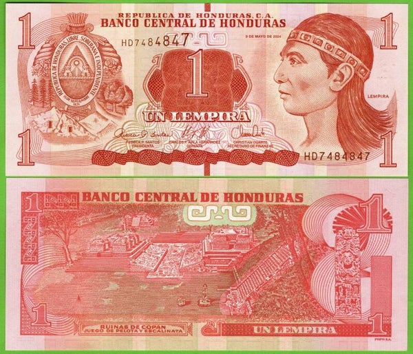 Honduras 1 Lempira 2024, P-96e Radar 7484847 Unc