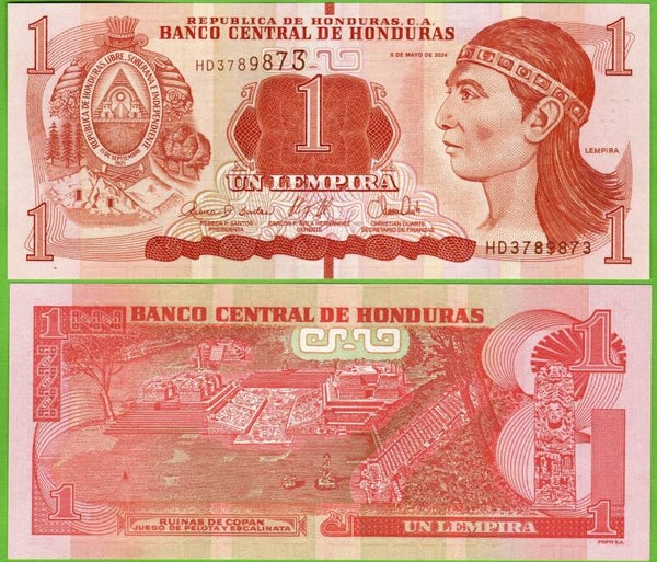 Honduras 1 Lempira 2024, P-96f Radar 3789873 Unc
