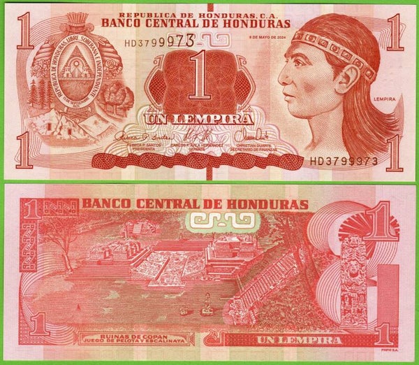 Honduras 1 Lempira 2024, P-96f Radar 3799973 Unc