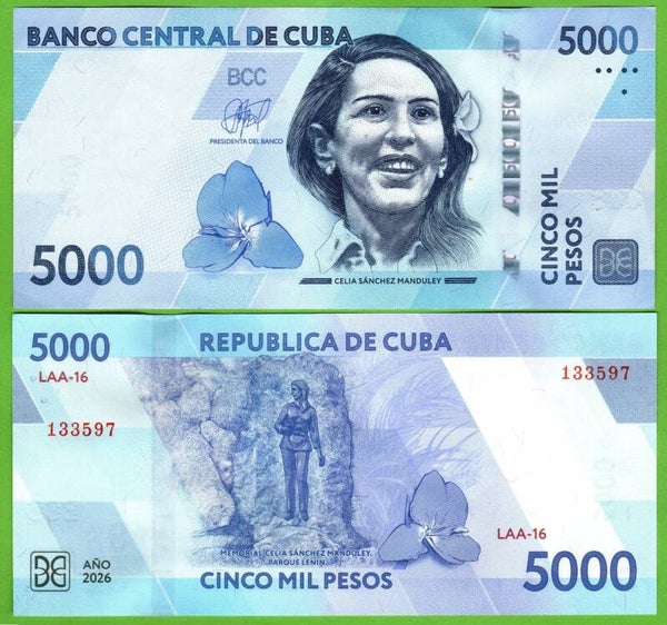 Cuba 5000 Pesos 2026, P-W146 Unc