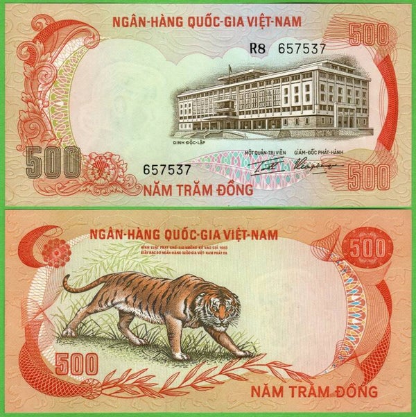Viet Nam Del Sur 500 Dong 1972, P-33a Aunc