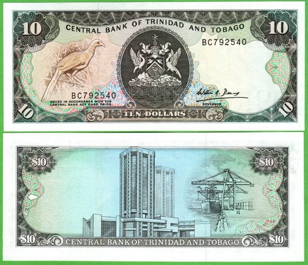Trinidad & Tobago 10 Dollar 1979, P-38B Unc