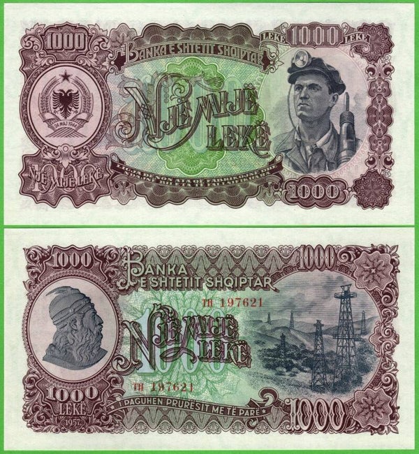 Albania 1000 Leke 1957, P-32 Unc