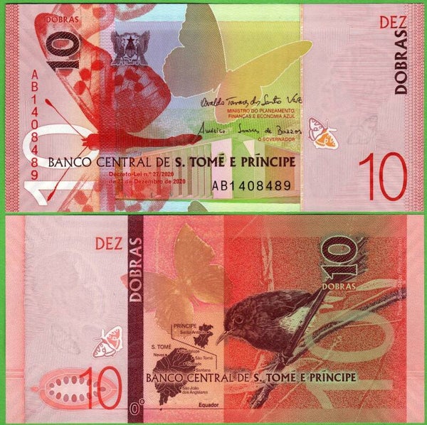 Santo tome & Principe 10 Dobras 2020, P-77a Unc