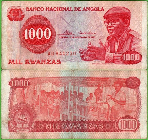 Angola 1000 Kwanzas 1976, P-117 XF