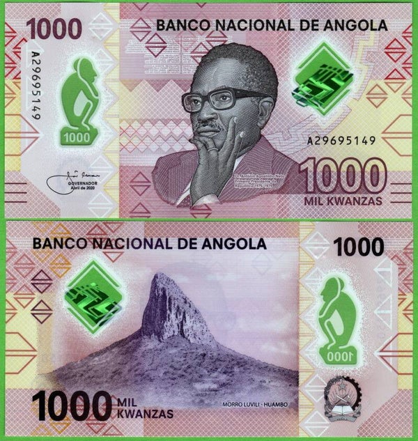 Angola 1000 Kwanzas 2020, P-162 Unc