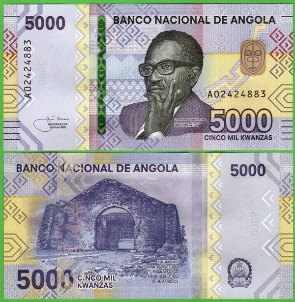 Angola 5000 Kwanzas 2020, P-164e Unc