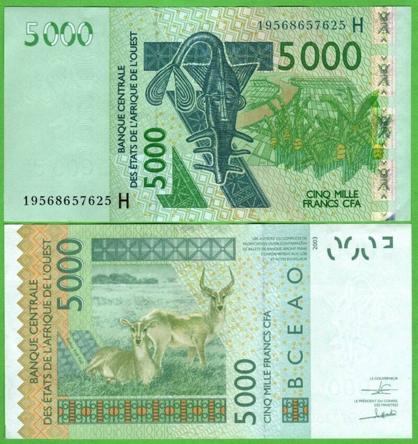 Niger 5000 Francs 2003, P-617hA aUNC