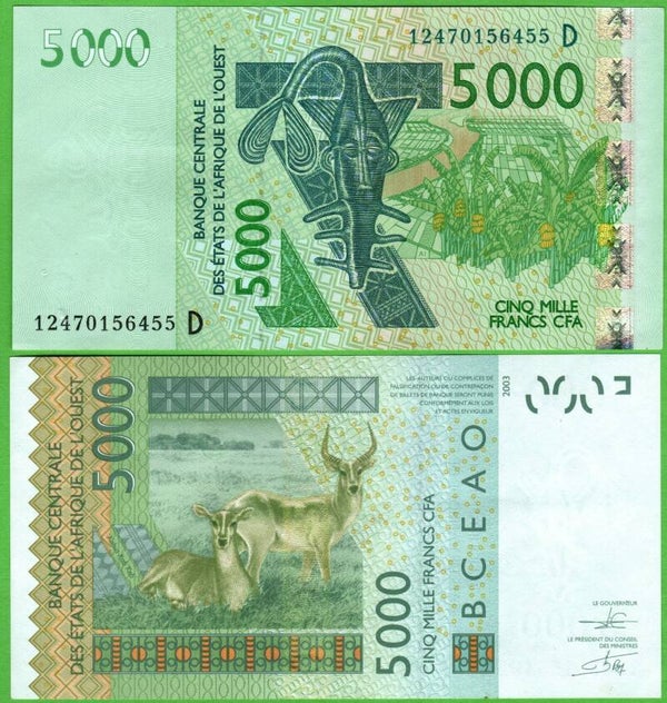 Mali 5000 Francs 2003, P-417d Aunc