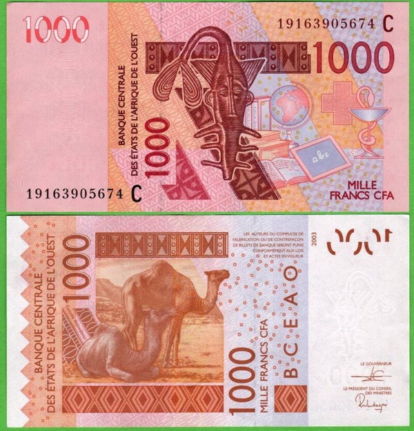 Burkina Faso 1000 Francs 2003, P-315c XF