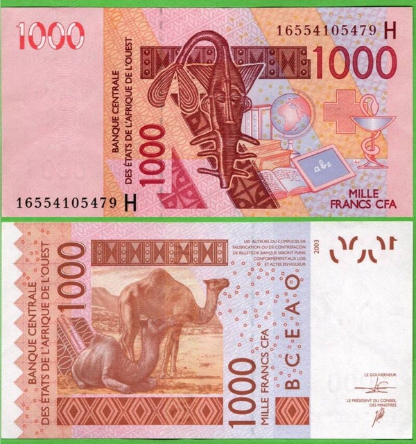 Niger 1000 Francs 2003, P-615H Aun