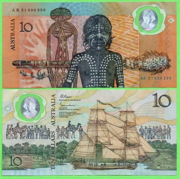 Australia 10 Dollar 1988, P-49b VF