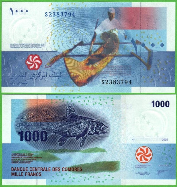 Comoros 1,000 Francs 2005, P-16 Unc