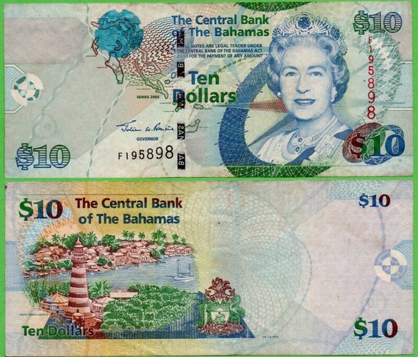 Bahamas 10 Dollar 2005 , P-73a XF