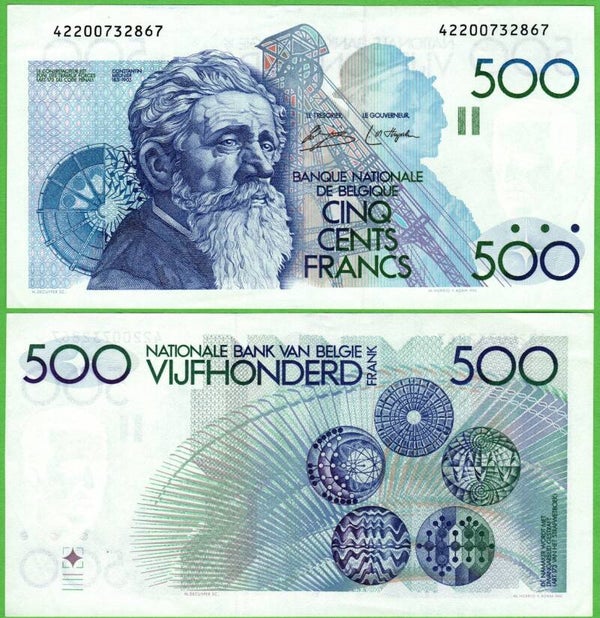 Belgica 500 Francs 1987, P-141a Aunc