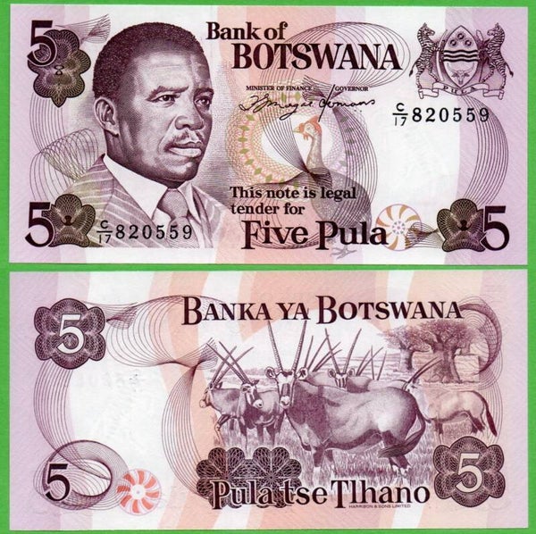Botswana 5 Pula 1992, P-11 Unc