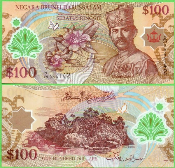 Brunei 100 Dollar 2004, P-29a Unc