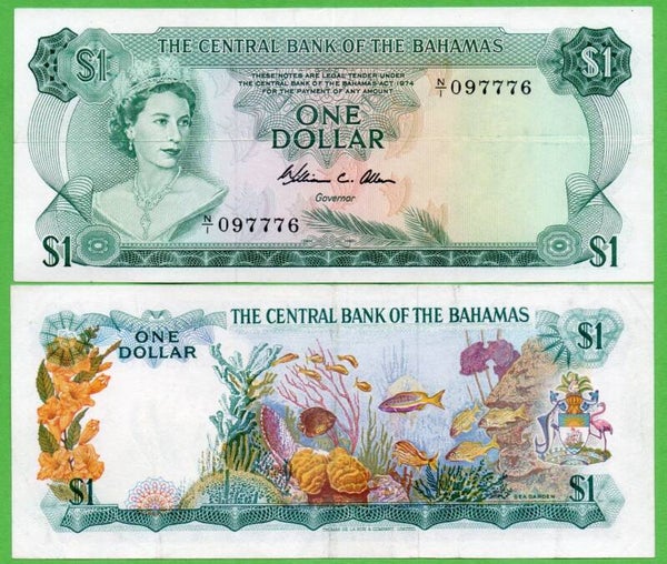 Bahamas 1 Dollar 1974, P-35b Unc