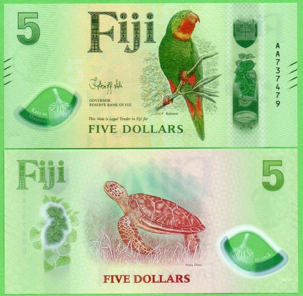 Islas Fiji 5 Dollar 2025, P-125a Unc