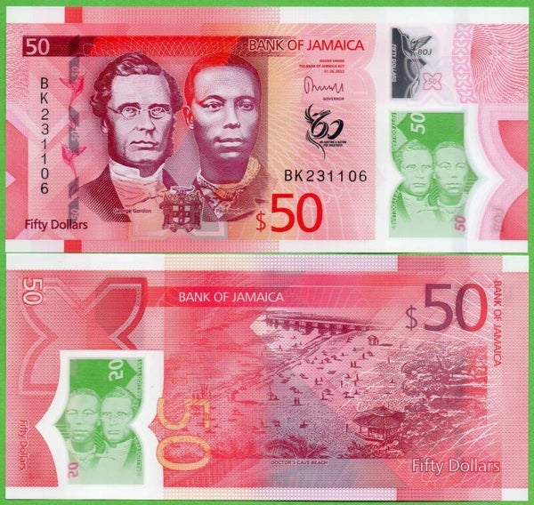 Jamaica 50 Dollar 2022, P-96r _unc